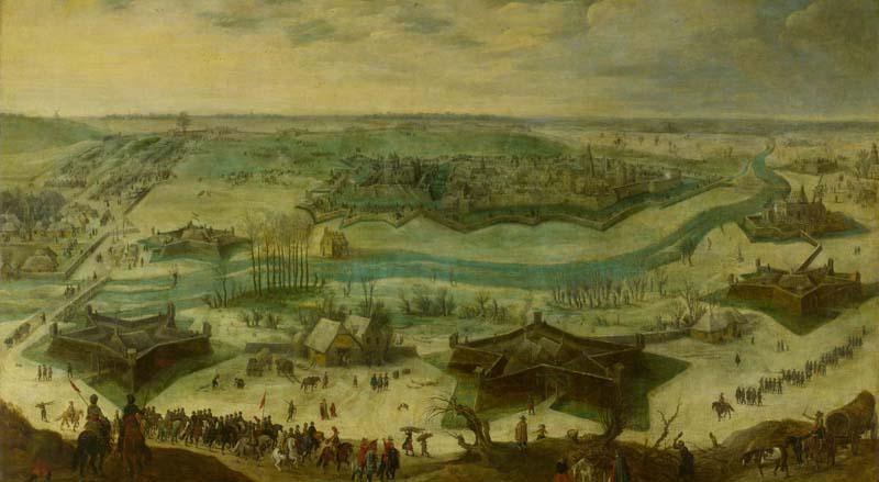 Peter Snayers A siege of a city, thought to be the siege of Gulik by the Spanish under the command of Hendrik van den Bergh, 5 September 1621-3 February 1622. Germany oil painting art
